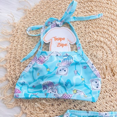 Linha Praia - Biquíni com Proteção UV50+ e Calcinha - Gatinhas Sereias